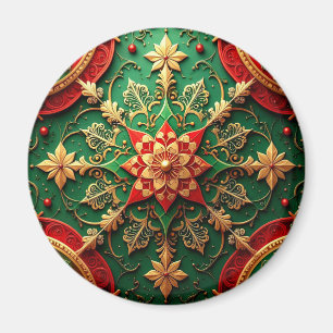 Aimant décoratif de Noël rouge vert pour les fêtes