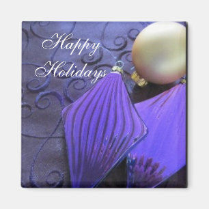 Aimant Décorations de Noël élégantes violettes