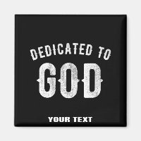 DÉDIÉ À DIEU PERSONNALISABLE COOL TEXTE BLANC