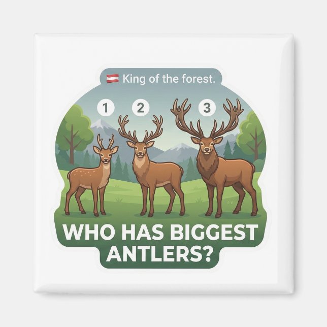 Aimant Deer Antlers Size Comparison (Devant)