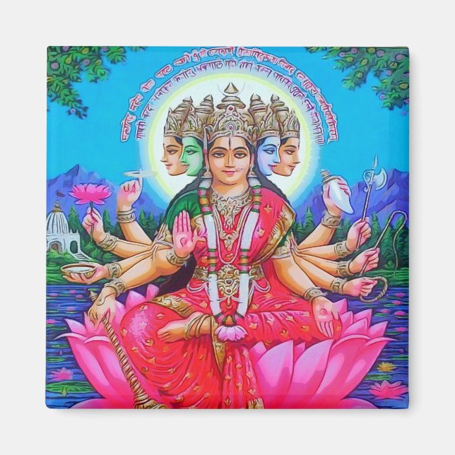 Aimant Déesse Gayatri Devi Deity (Devant)