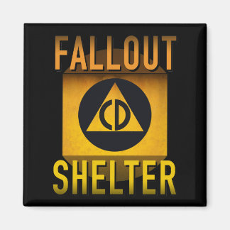 Aimant Défense Civile Fallout Shelter Age atomique Grunge