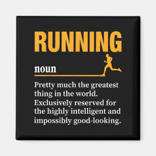 Aimant Définition de course Humour Marathon Drôle Athlète