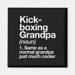 Aimant Définition de grand-père de kickboxing drôle arts