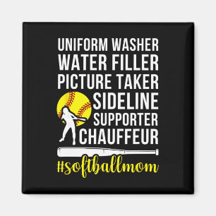 Aimant Définition de Maman de Softball Maman d'un Joueur 