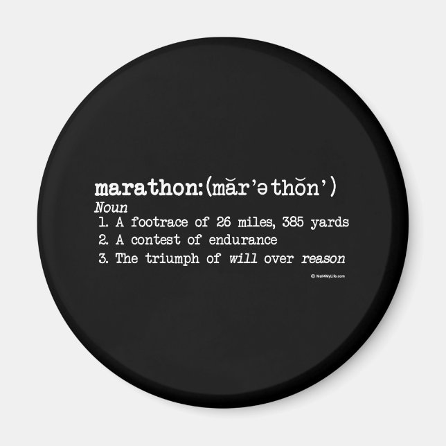 Aimant Définition du marathon (Devant)