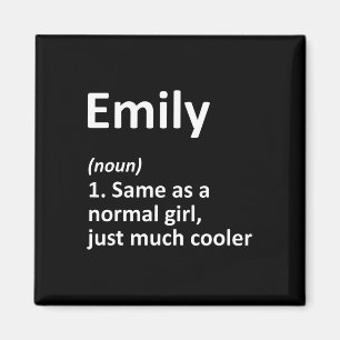 Aimant Définition Emily Nom personnalisé Amusant Annivers