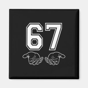 Aimant Déguisement de mème drôle 67 Six Sept Halloween Ge