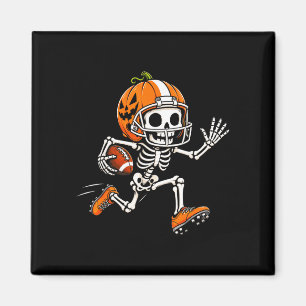 Aimant Déguisement d'Halloween citrouille de football squ