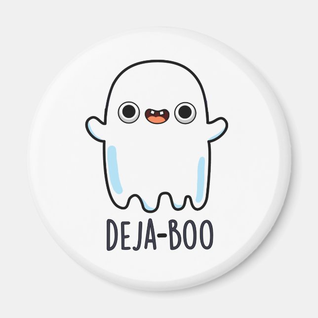 Aimant Deja Boo Funny Ghost Pun (Devant)