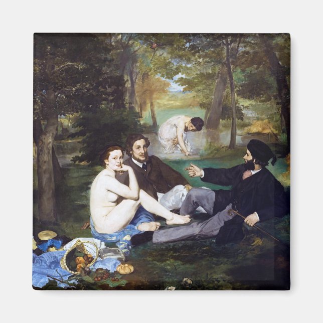 Aimant Déjeuner sur l'herbe, Manet (Devant)