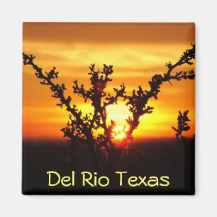 Aimant Del Rio Texas souvenirs coucher de soleil de bross