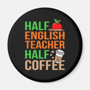 Aimant Demi-anglais enseignant demi-café langue étudian