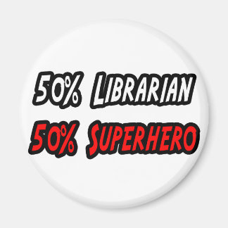 Aimant Demi-libraire moitié superhéros