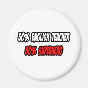 Aimant Demi-professeur d'anglais... Demi-super-héros