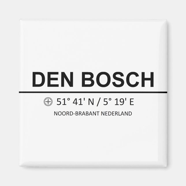 Aimant Den Bosch Coördinaten - Den Bosch Coordinates (Devant)