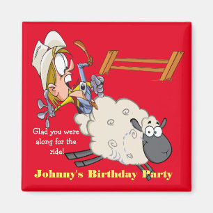 Aimant d'enfant de Bustin de mouton de rodéo