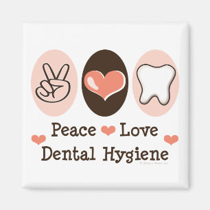 Aimant dentaire d'hygiène d'amour de paix