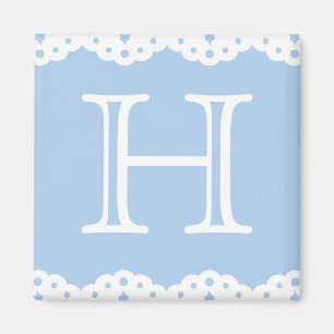 Aimant Dentelle d'oeillet sur l'aimant de carré de bleu