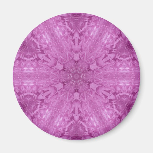 Aimant Dentelle féminine rose Kaleidoscope Flocon de neig (Devant)