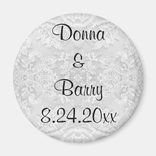 Aimant Dentelle Mariage mariée blanche