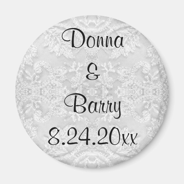 Aimant Dentelle Mariage mariée blanche (Devant)