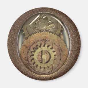 Aimant Dents vintages Steampunk rond