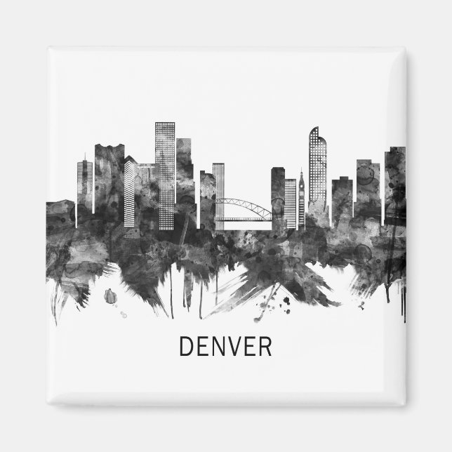 Aimant Denver Colorado Skyline (Devant)
