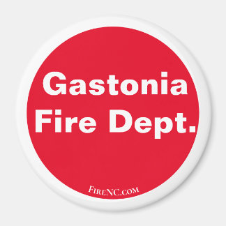 Aimant Département d'incendie de Gastonia Rouge/Blanc