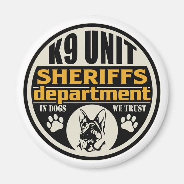 Aimant Département du shérif de l'unité K9 (Devant)