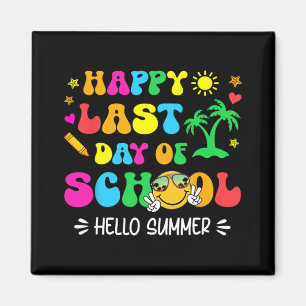 Aimant Dernier Jour D'école Bonjour L'été Élèves Et Ensei