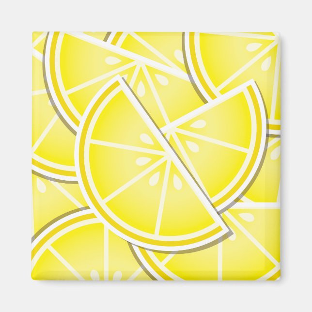 Aimant Des coins de citron funky ! (Devant)