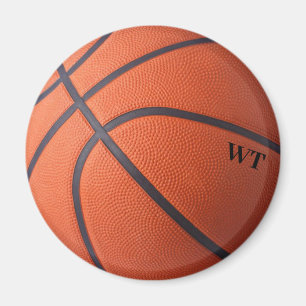 Aimant des initiales de basket-ball personnalisées