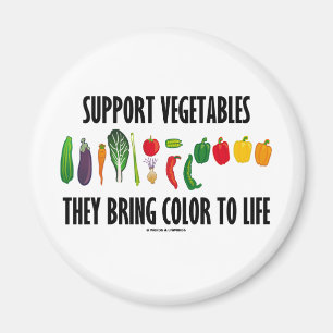 Aimant Des légumes de soutien ils apportent la couleur à
