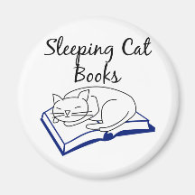 Aimant des livres de chats couchés