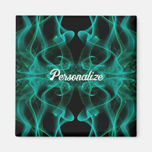 Aimant Des panaches de fumée verte sur le noir