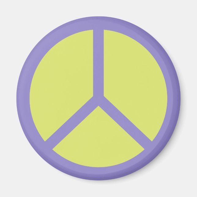Aimant des signes de paix colorés (Devant)