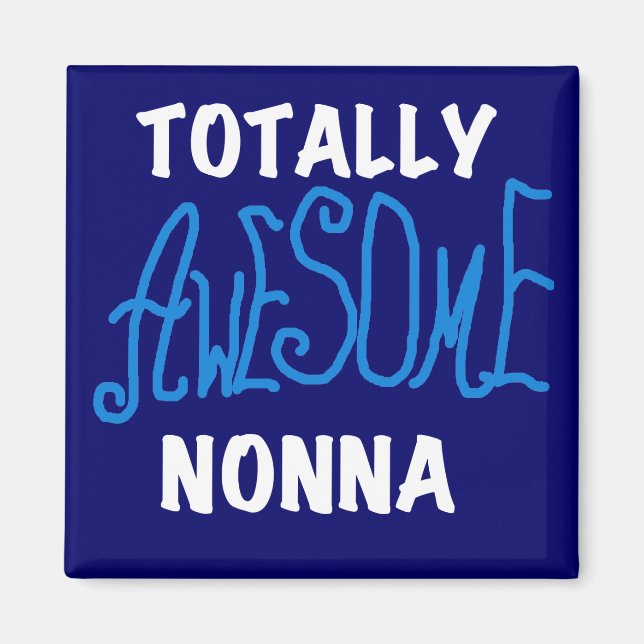 Aimant Des T-shirts et cadeaux Nonna Blue totalement géni (Devant)