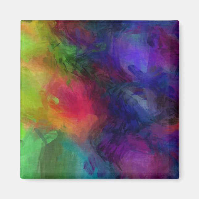 Aimant Design abstrait, beaucoup de couleurs (Devant)
