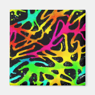 Aimant Design coloré de peinture à rayures de néon