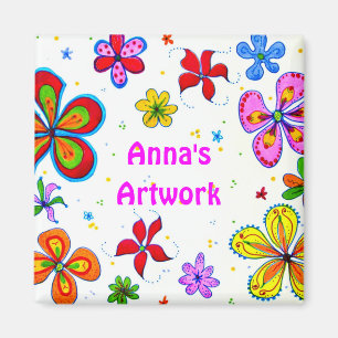 Aimant Design d'art à grandes fleurs