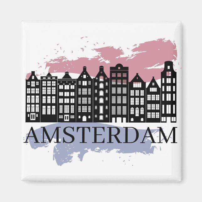 Aimant Design de skyline Amsterdam 3 (Devant)