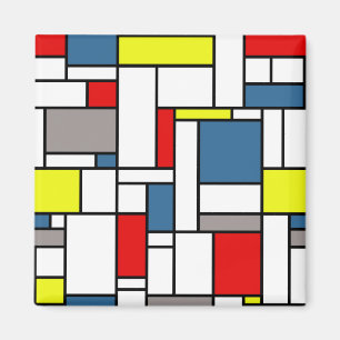 Aimant Design de style mondrien