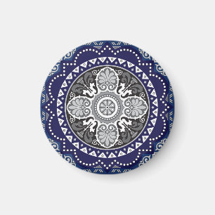 Aimant Design floral détaillé de l'Écharpe Paisley