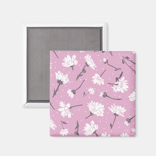 Aimant Design Floral Rose - Art Fleur Élégant