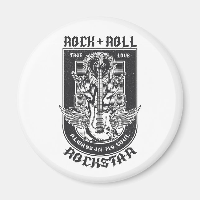 Aimant Design Guitar Rock (Devant)