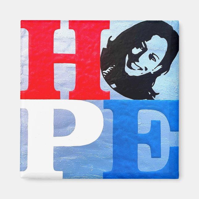Aimant design moderne Kamala Harris HOPE (Devant)