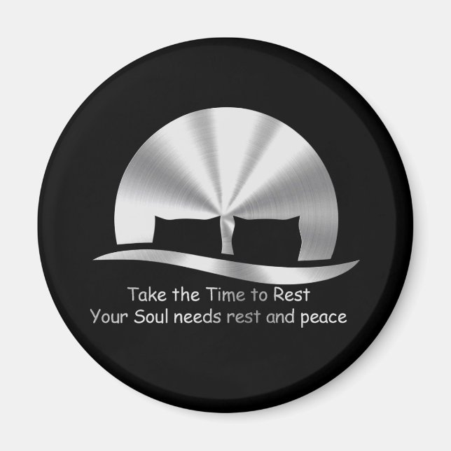 Aimant Design "TAKE THE TIME TO REST" (Devant)