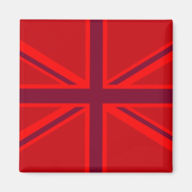 Aimant Design Union Jack à accent rouge (Devant)