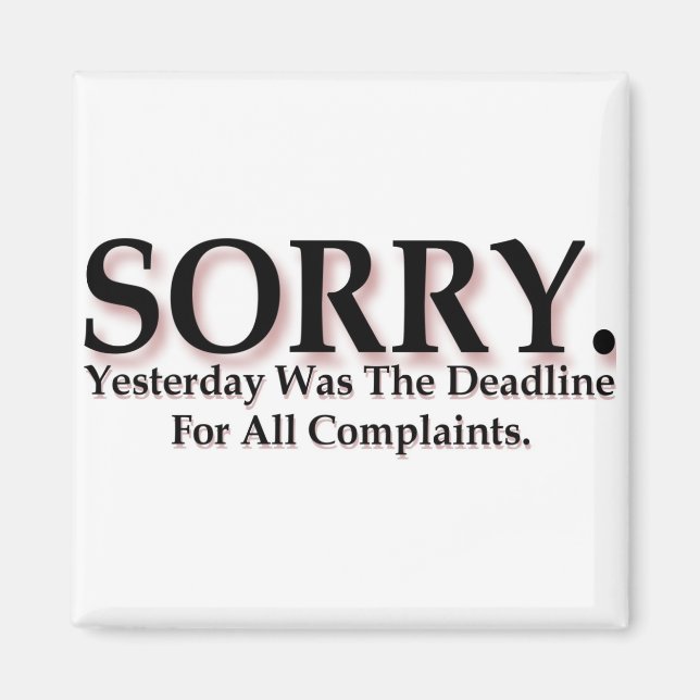 Aimant Désolé (Devant)